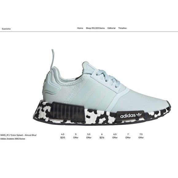 Adidas NMD_R1 Boost Sneakers - Almost Blue - Picture 10 of 10